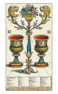 The Classic Tarot Mini, two of cups