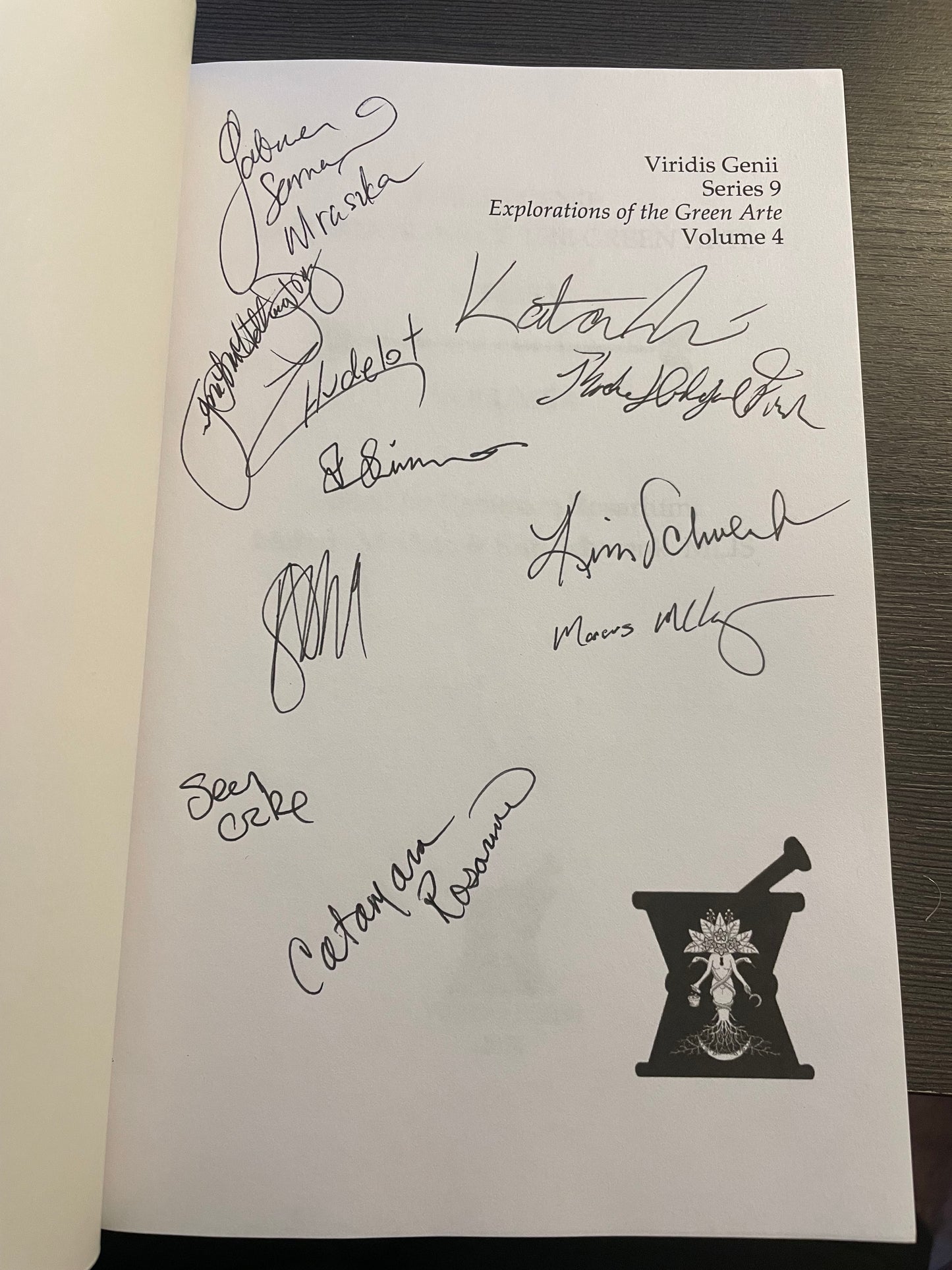 Fully Autographed Viridis Genii: Explorations of the Green Arte, Series 9, Vol 4