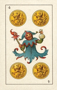 A Game of Fortune Cards, example card 4 of pentacles