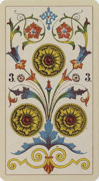 Ancient Italian Tarot, three of coins