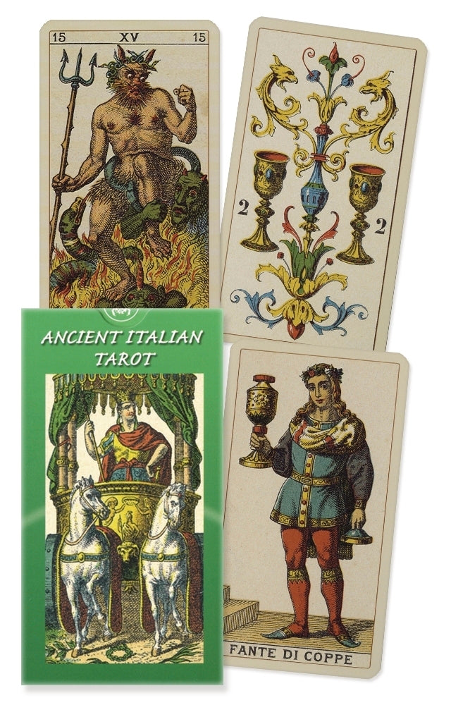 Ancient Italian Tarot, front and examples