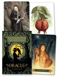 A Compendium of Witches Oracle Oracle Deck, front with example cards