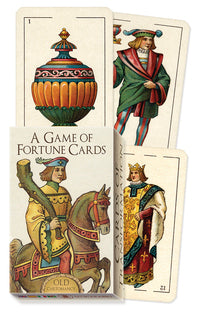 A Game of Fortune Cards, front box and example cards