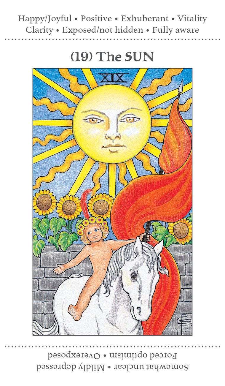 Apprentice Tarot Deck, Sun example