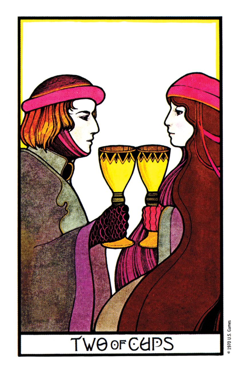 The Aquarian Tarot, two of cups