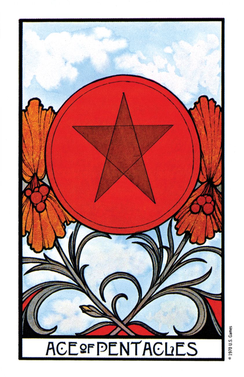 The Aquarian Tarot, ace of pentacles