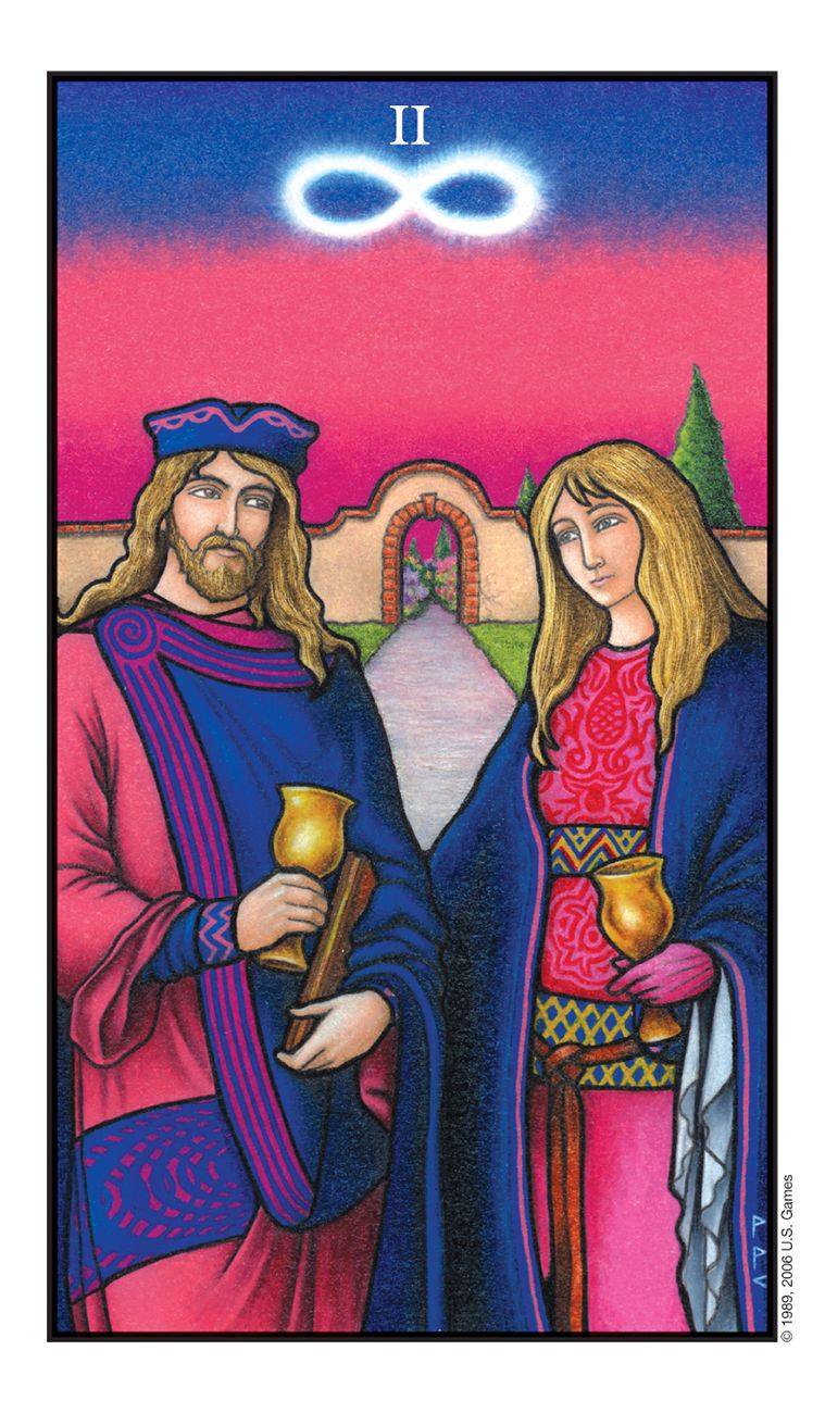 Connolly Tarot Deck, two of cups