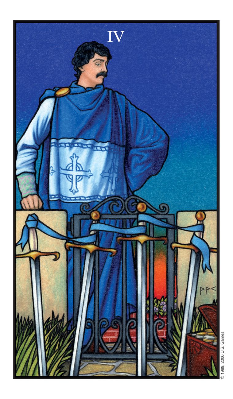 Connolly Tarot Deck, four of swords