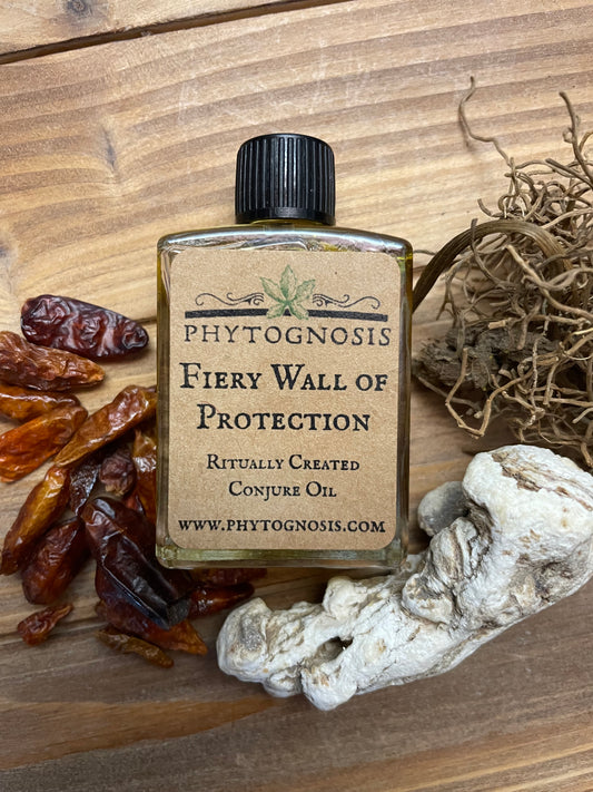 Fiery Wall of Protection Oil - Traditional Hoodoo Conjure Oil for Protection