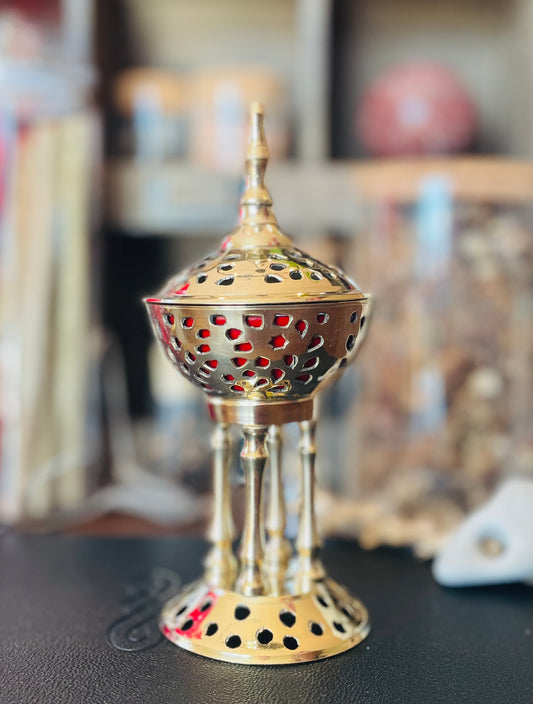 Greek Style Brass Pedestal Censer