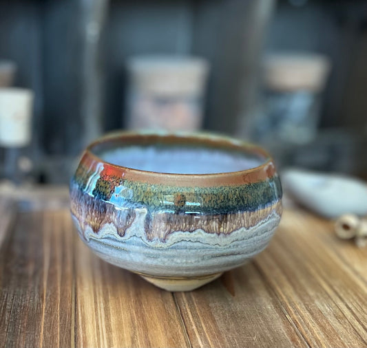 Rust Rim Incense Bowl