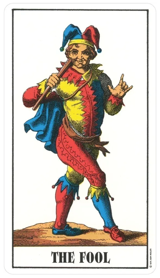 1JJ Swiss Tarot Deck, the fool card