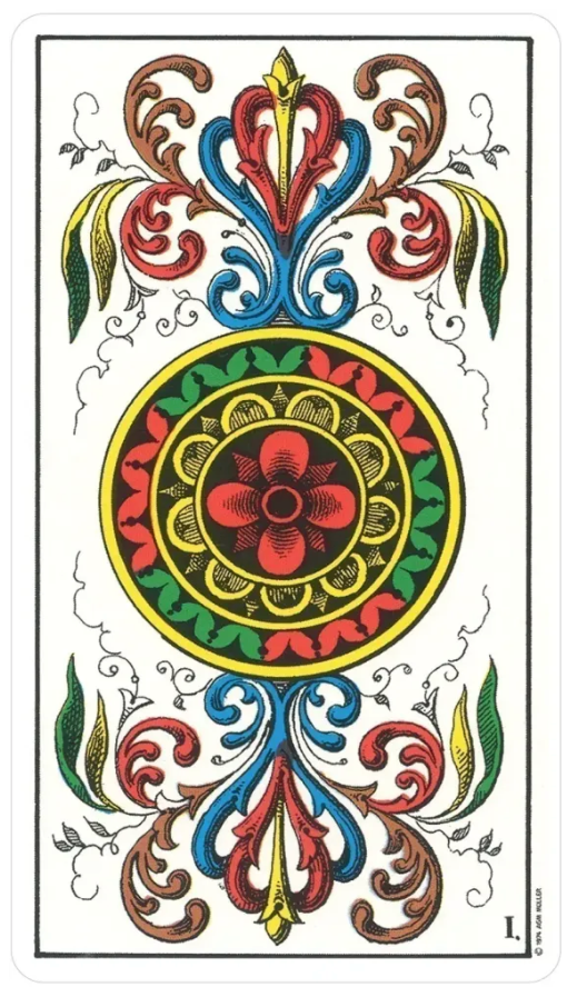 1JJ Swiss Tarot Deck, example card