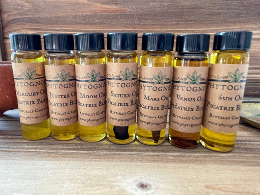 Picatrix Anointing Oils - A ritual anointing oil for works of astrology and planetary magick