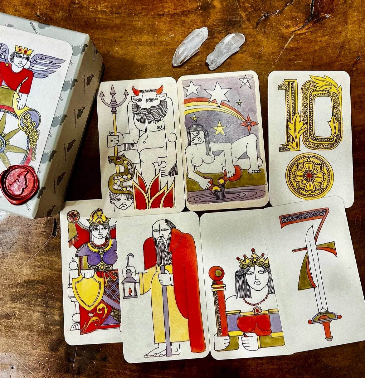 Ferdinando Crippa Tarot 1978 - Il Meneghello Edizioni handmade limited edition tarot cards